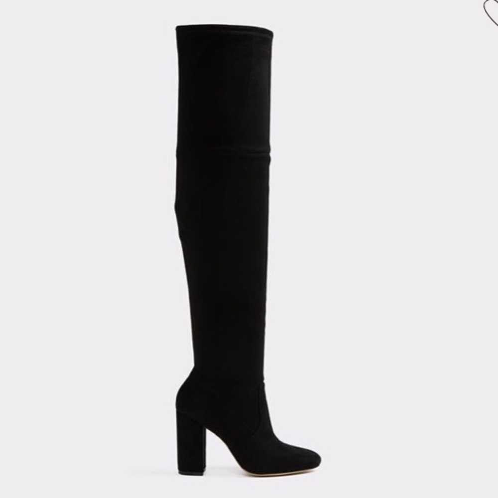 ALDO Black suede over the knee boots size 9